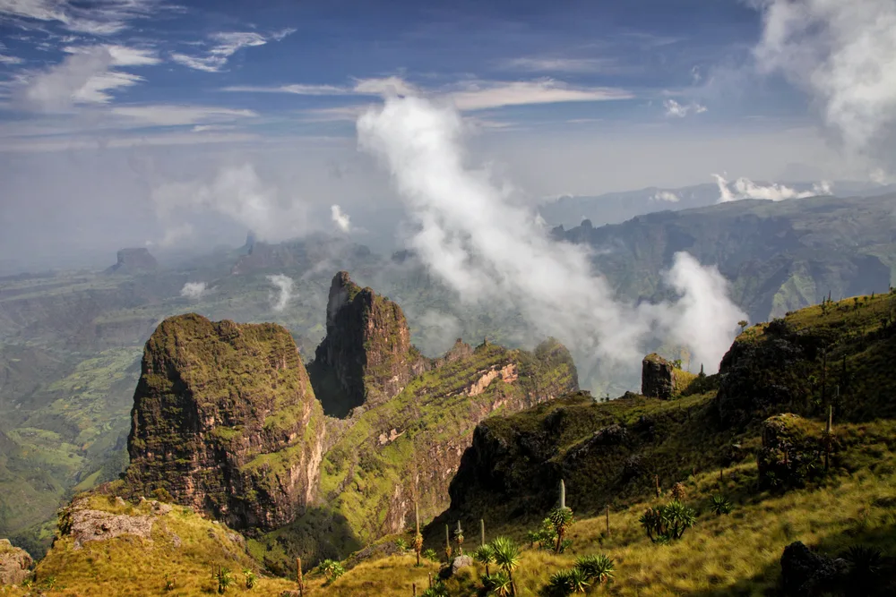 Sankabar escarpment view in Simien Mountains National Park, Ethiopia
